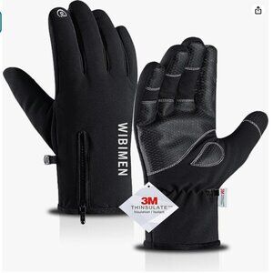 WIBIMEN -10℉ Ski Gloves, Thinsulate Winter Waterproof Gloves Size M